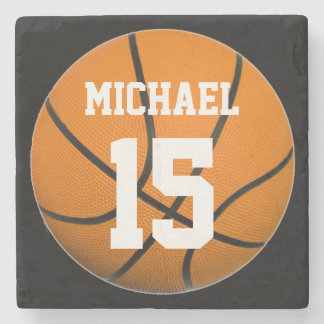 Basketball Your Name Stone Coaster