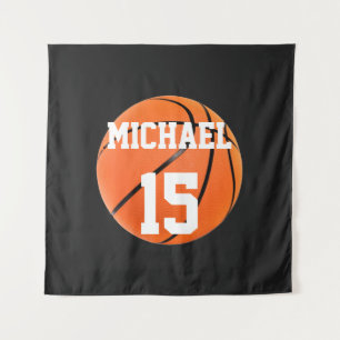 Basketball Your Name Tapestry