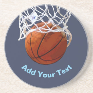 Basketball Your Name Text Message Slogan Custom Coaster