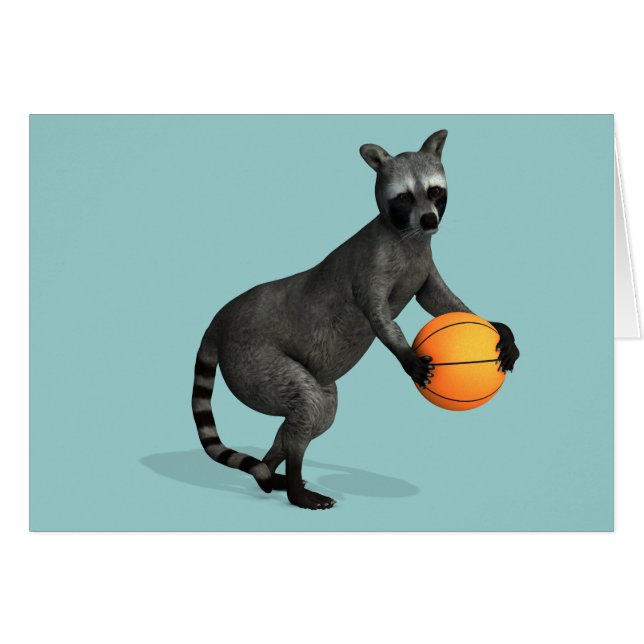Basketballer Raccoon (Front Horizontal)