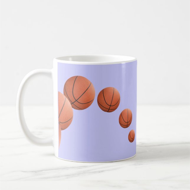Basketballs in Air   Coffee Mug (Left)