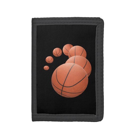 Basketballs in the Air Trifold Wallets