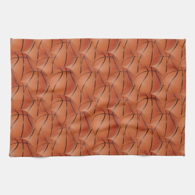 Basketballs Kitchen Towel (Horizontal)