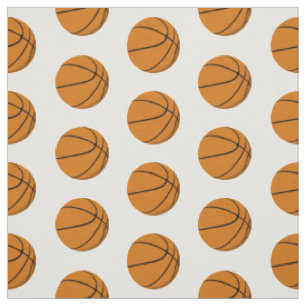 basketballs on any colour background sports patter fabric