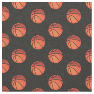 Basketballs on Black Fabric