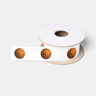 Basketballs Satin Ribbon