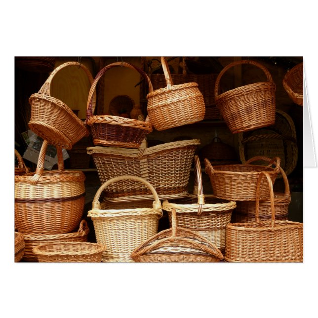 Baskets for Sale Blank Card (Front Horizontal)