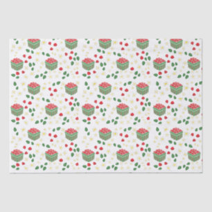 Baskets of Berries Strawberry Flowers Summer Tissue Paper