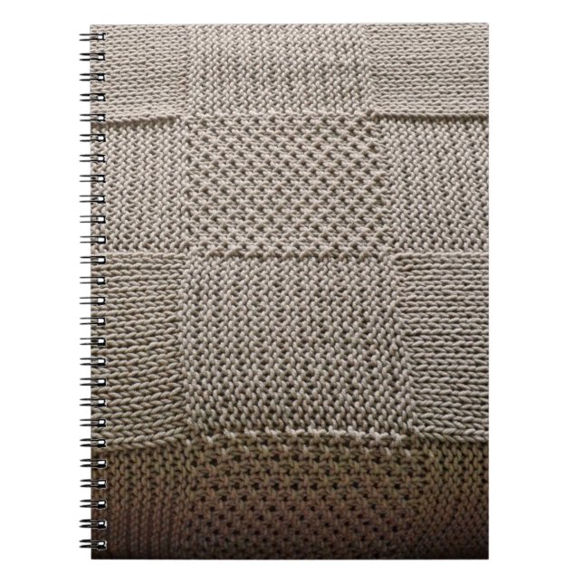 Basketweave Patchwork Knit by Shirley Taylor Notebook (Front)
