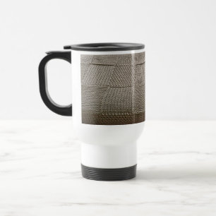 Basketweave Patchwork Knit by Shirley Taylor Travel Mug