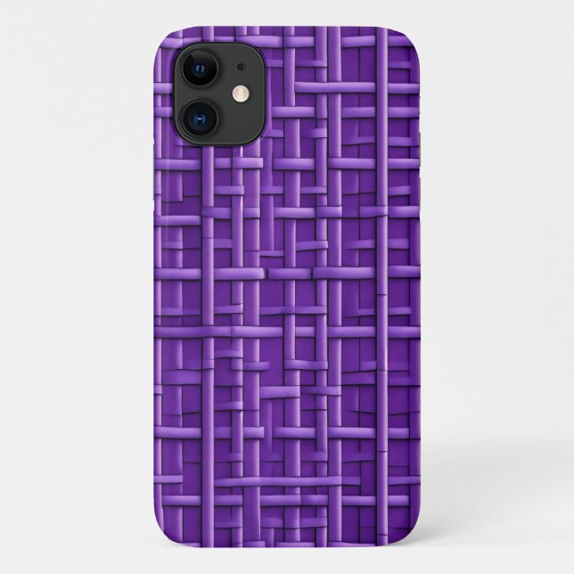 basketweave pattern in regal purple Case-Mate iPhone case (Back)