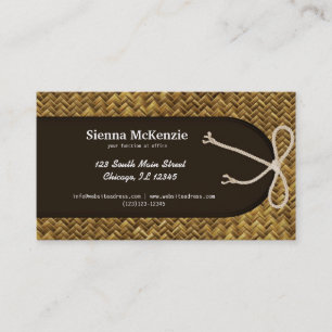 Basketweave theme business card