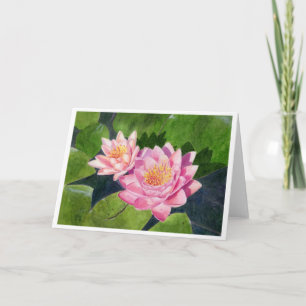 Basking in the Sun watercolor art greeting card