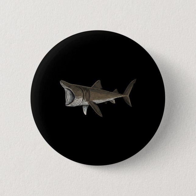 Basking Shark 2 Inch Round Button (Front)