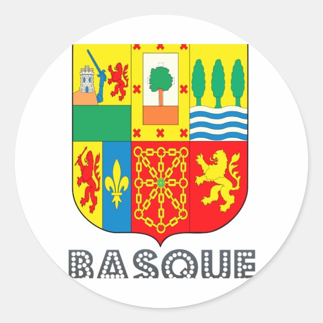Basquan Emblem Classic Round Sticker (Front)