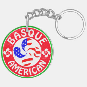 Basque American Euskara Lauburu   Keychain