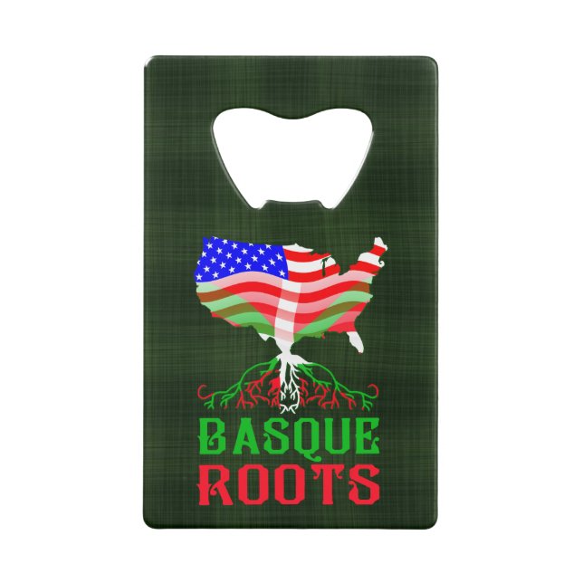 Basque American Roots Bottle Opener Credit Card Bottle Opener (Front)