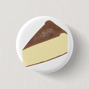 Basque Burnt Cheesecake Dessert Lover Gift 1 Inch Round Button