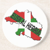 Basque country map plus euskal herria flag