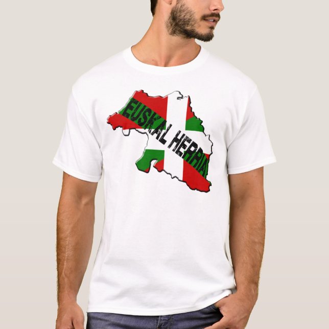 Basque country map plus euskal herria flag T-Shirt (Front)