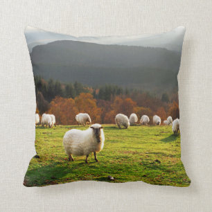 basque country typical latxa sheep throw pillow
