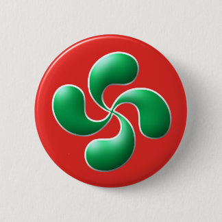 Basque cross 2 inch round button