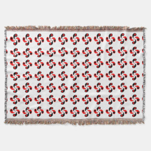 Basque Cross Lauburu Card Symbols Blanket