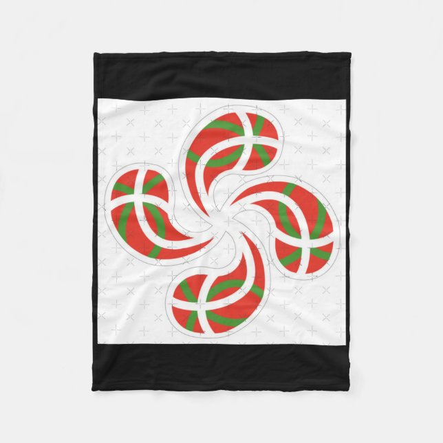 Basque Cross Sticker  Fleece Blanket (Front)