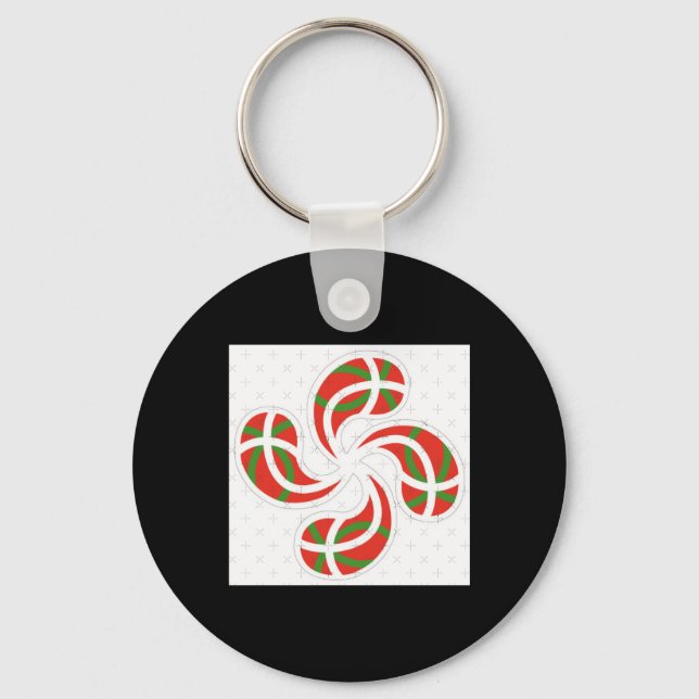 Basque Cross Sticker  Keychain (Front)