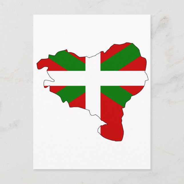 Basque flag map postcard (Front)