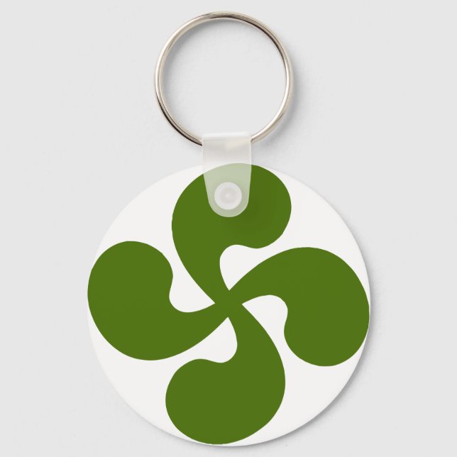 Basque Green Cross Keychain (Front)