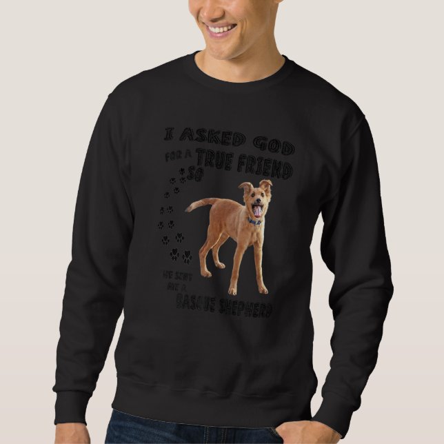 Basque Shepherd Quote Mom Dad Costume Basque Sheep Sweatshirt (Front)