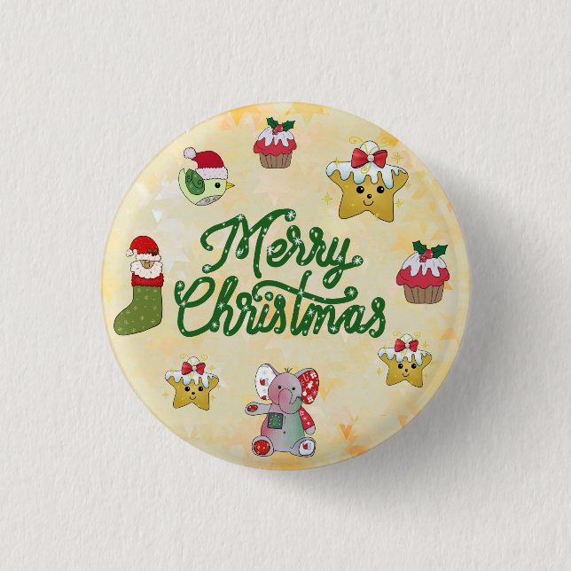 bass 1 inch round button (Front)
