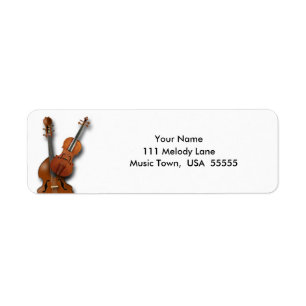 Bass and Violin Return Address Label