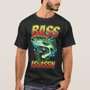 Bass Assassin Funny Fisherman Bass Fish Jumping T-Shirt