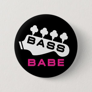Bass Babe Gift For Bassiste Girl 2 Inch Round Button