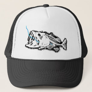 BASS & BONES HOOK White Trucker Hat