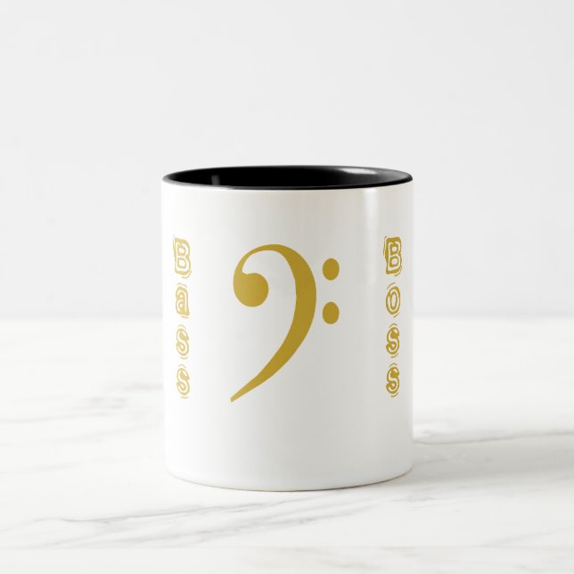 Bass Boss Bass Clef Mugs en or (Centre)