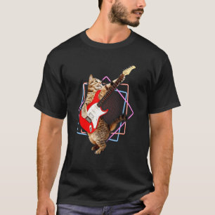 Bass cat Rock kitty on a bass guitar T-Shirt