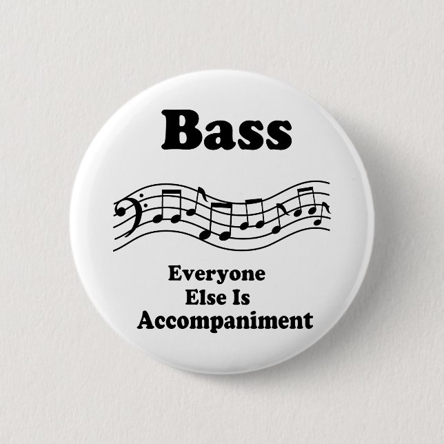 Bass Choir Gift 2 Inch Round Button (Front)