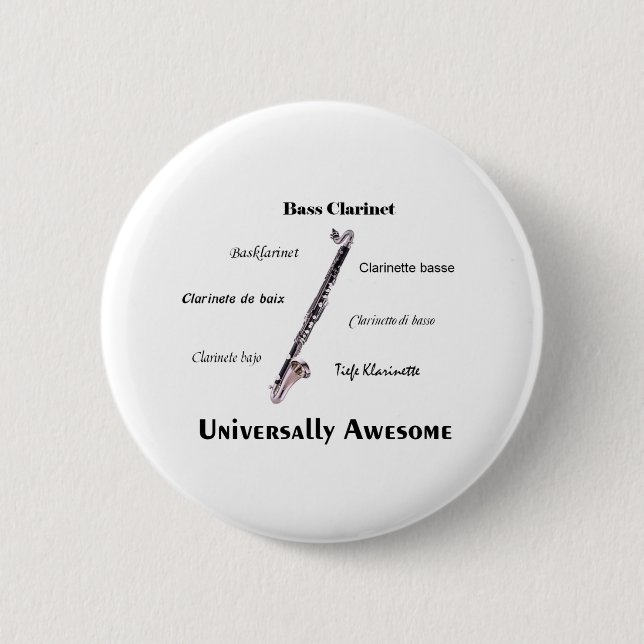 Bass Clarinet 2 Inch Round Button (Front)