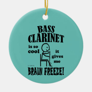Bass Clarinet, Brain Freeze Ceramic Ornament