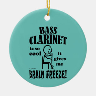 Bass Clarinet, Brain Freeze Ceramic Ornament
