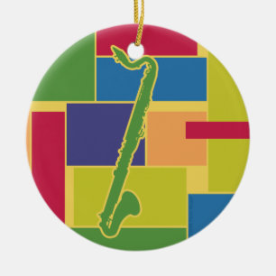 Bass Clarinet Colorblocks Ornament