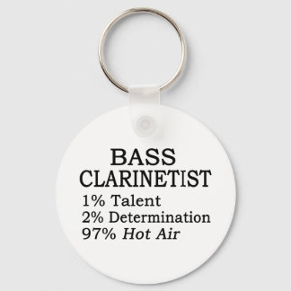Bass Clarinetist Hot Air Keychain