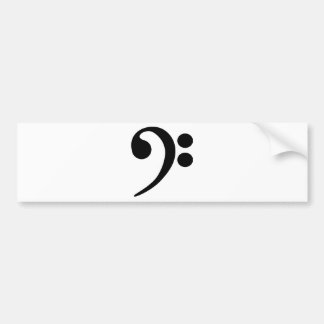 Bass Clef Bumper Sticker