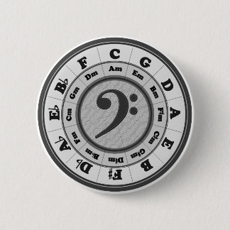 Bass Clef Circle of Fifths 2 Inch Round Button