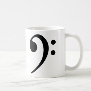 Bass clef coffee mug