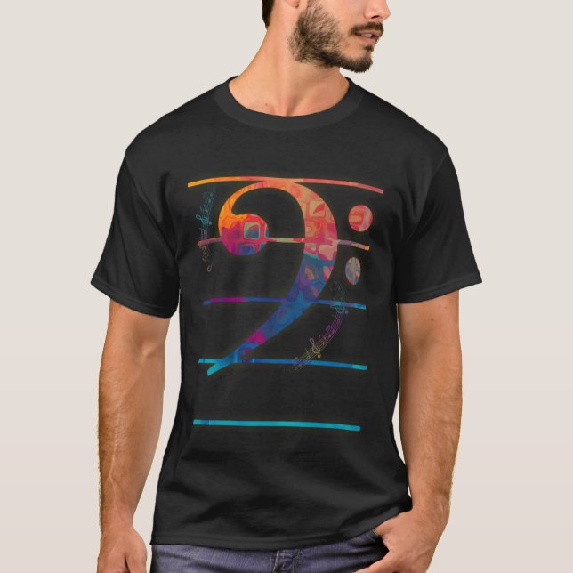 Bass Clef Colour T-Shirt (Front)
