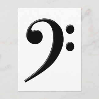 Bass Clef - F Clef Music Symbol Postcard